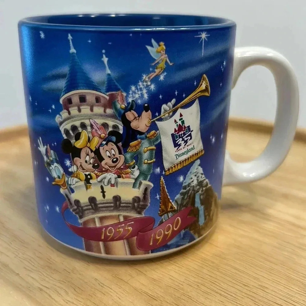 Vintage Disneyland 35th Anniversary Coffee Mug 1955-1990 Made in Japan Mickey
